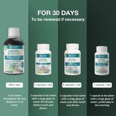 NATURA SLIM FAST PROGRAMME BOOSTER BRÛLE-GRAISSES POSOLOGIE EN