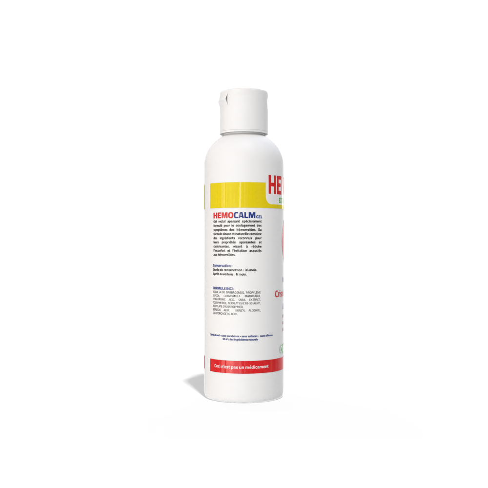 HEMOCALM GEL 100ML BOUTEILLE VUE GAUCHE